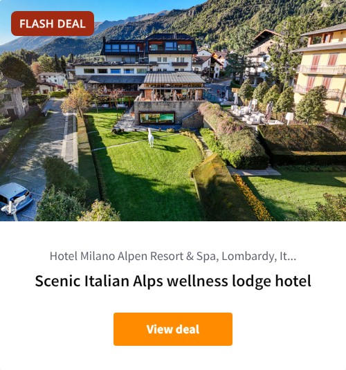 Scenic Italian Alps wellness lodge hotel