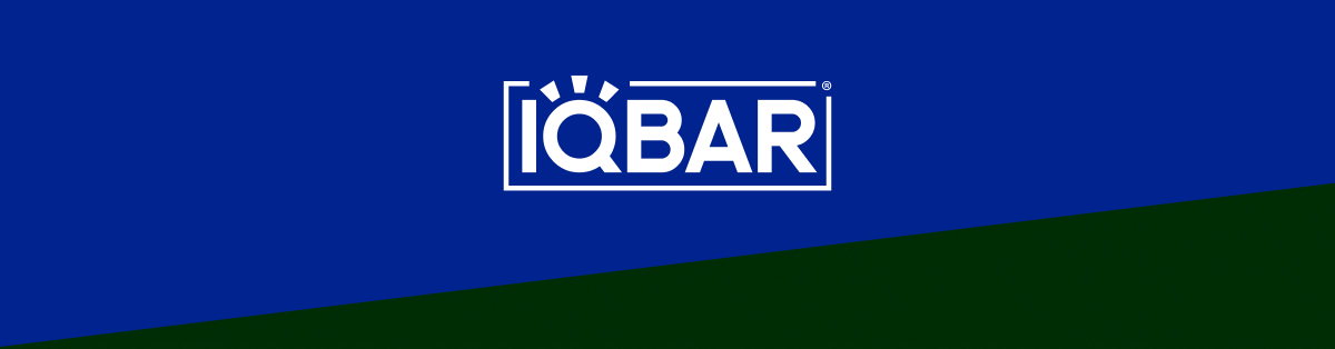 an image of a blue and green flag with a white logo