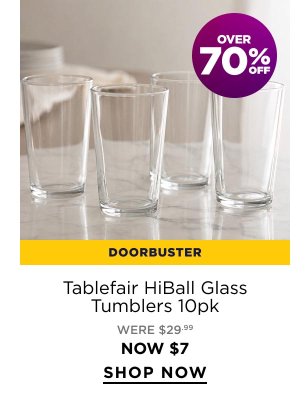 Over 70% Off HiBall Glass Tumblers 10pk