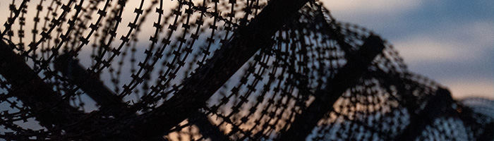 Barned wire fencing to showcase refugee detention