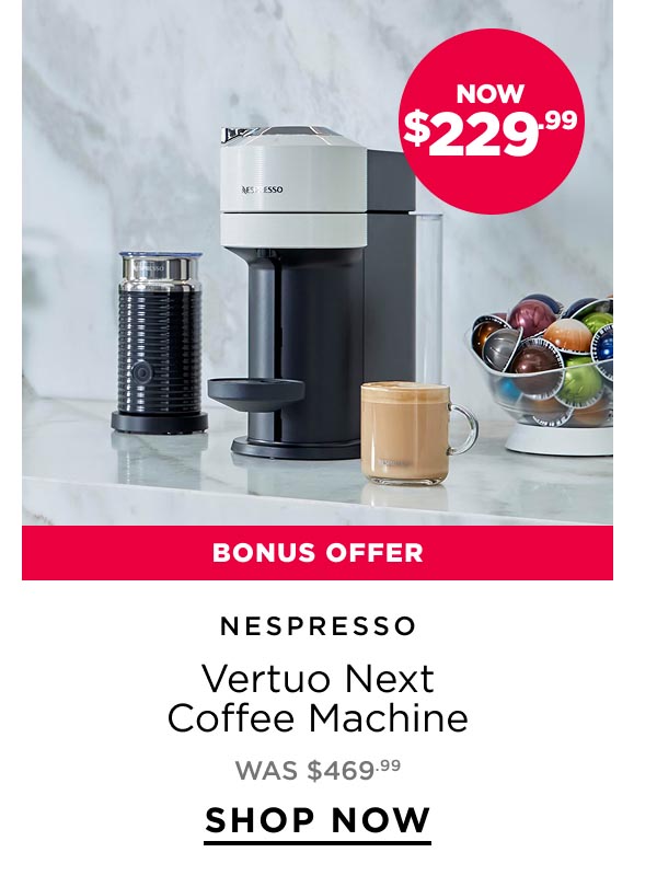 DeLonghi Nespresso Vertuo Next Coffee Machine Now $229.99