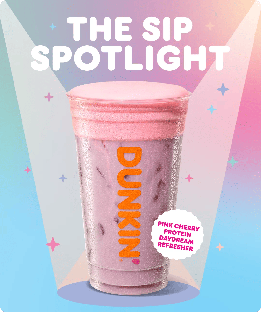 The Sip Spotlight. Image of a Pink Cherry Protein Daydream Refresher.