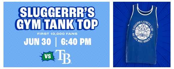 Sluggerrr's Gym Tank Top - June 30 - Get Tickets