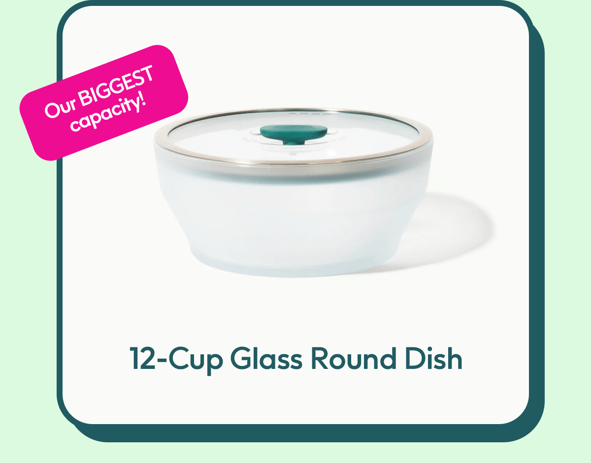 12-Cup Glass Round Dish