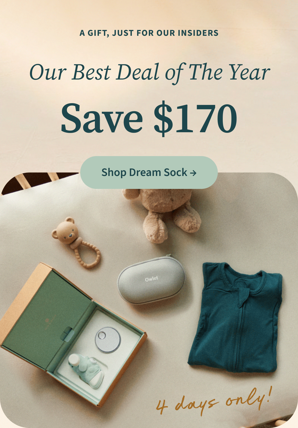 A Gift, Just For Our Insiders | Our Best Deal of the Year | Save $170 | Shop Dream Sock | 4 Days Only!