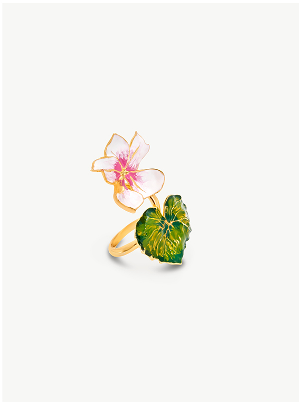 Enamel Cyclamen Ring