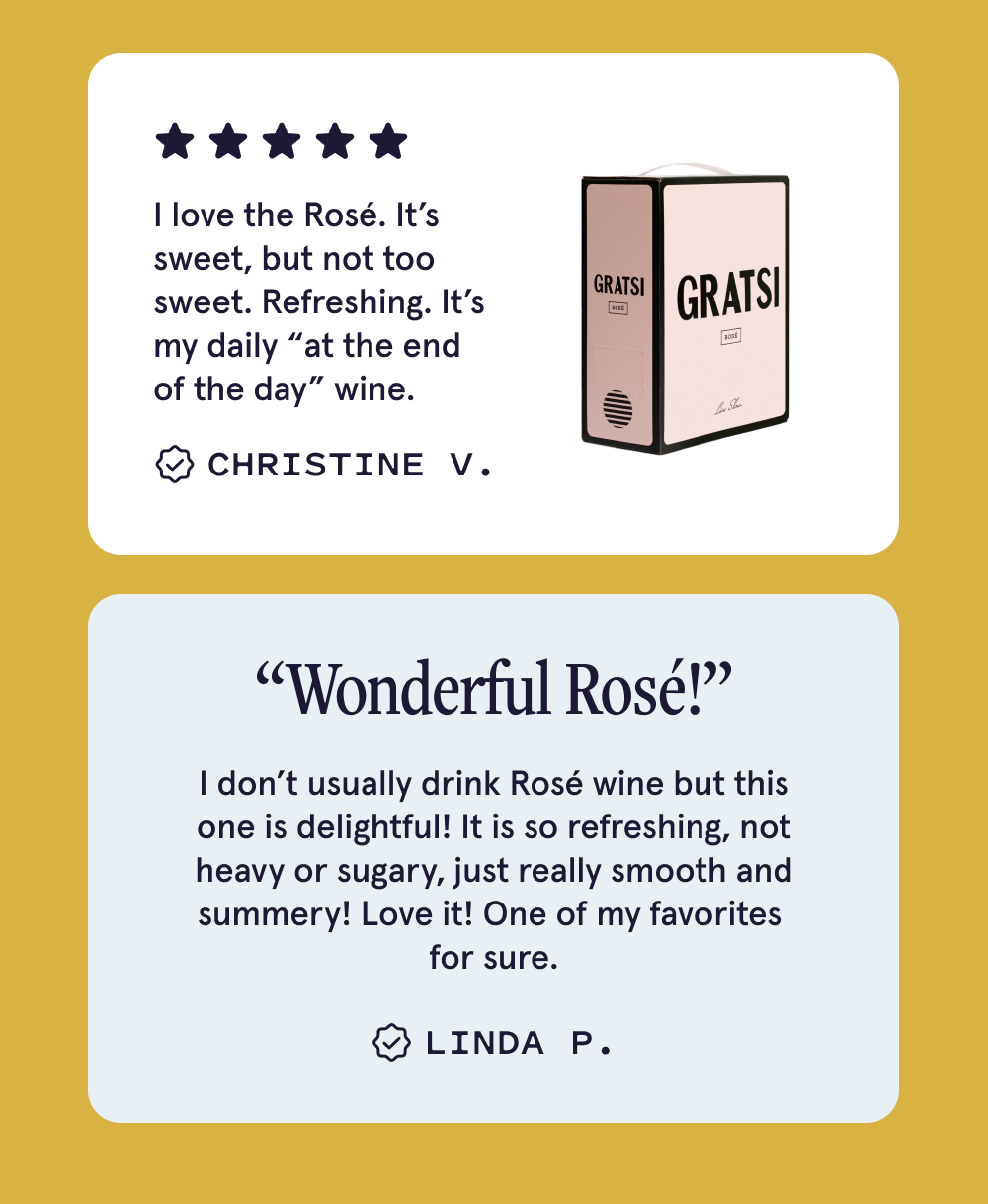 5-star Customer Reviews - Gratsi Rosé