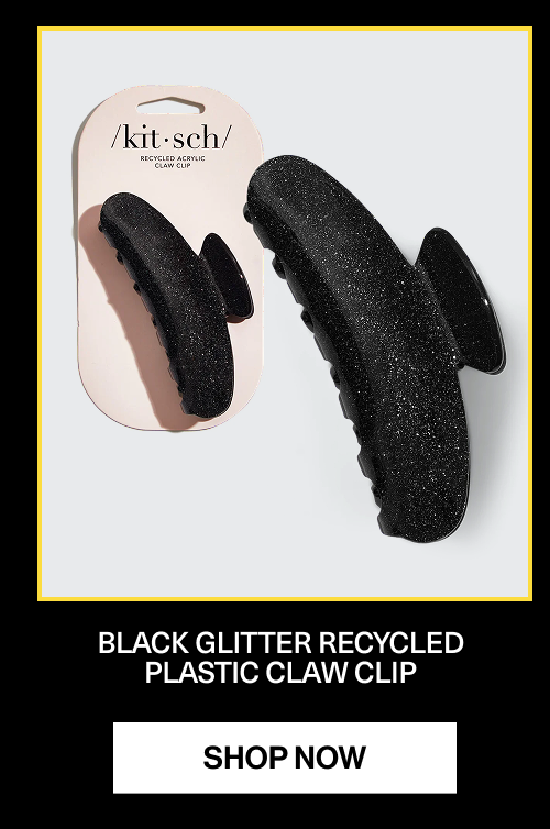 Black Glitter Claw Clip