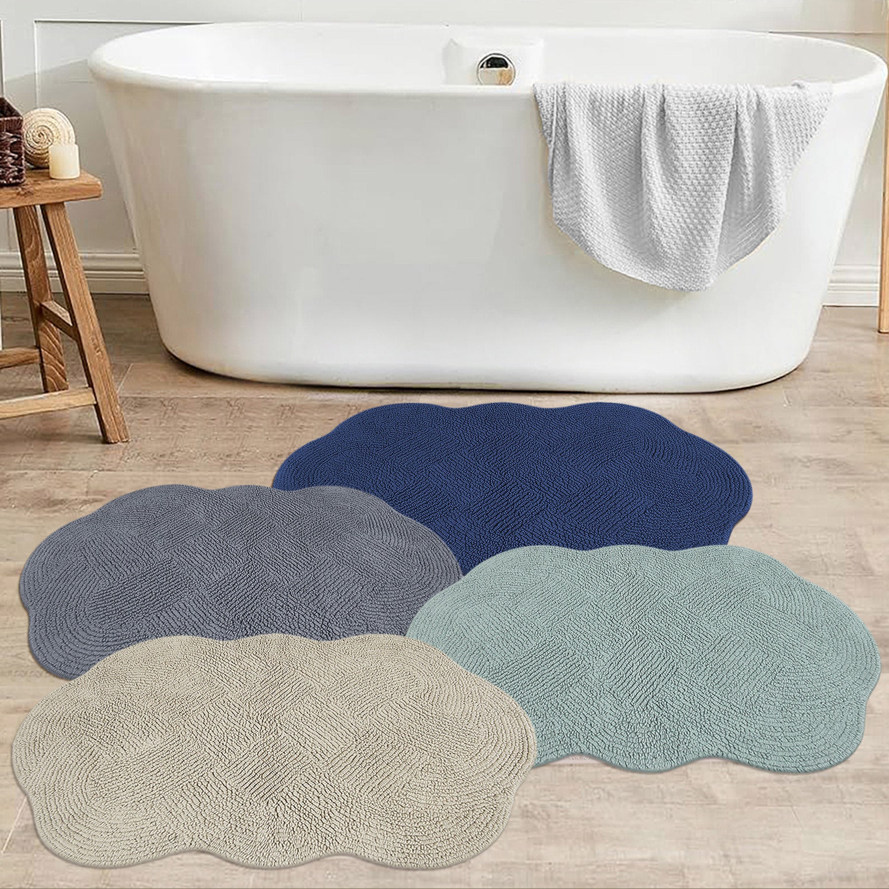 Scallop Tufted Bath Rug