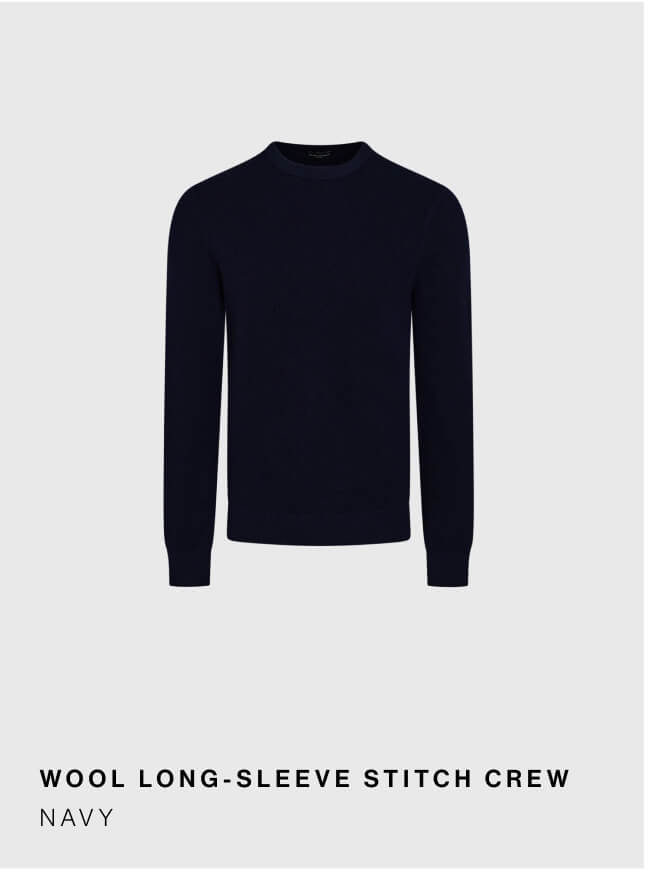 Wool Long-Sleeve Stitch Crew