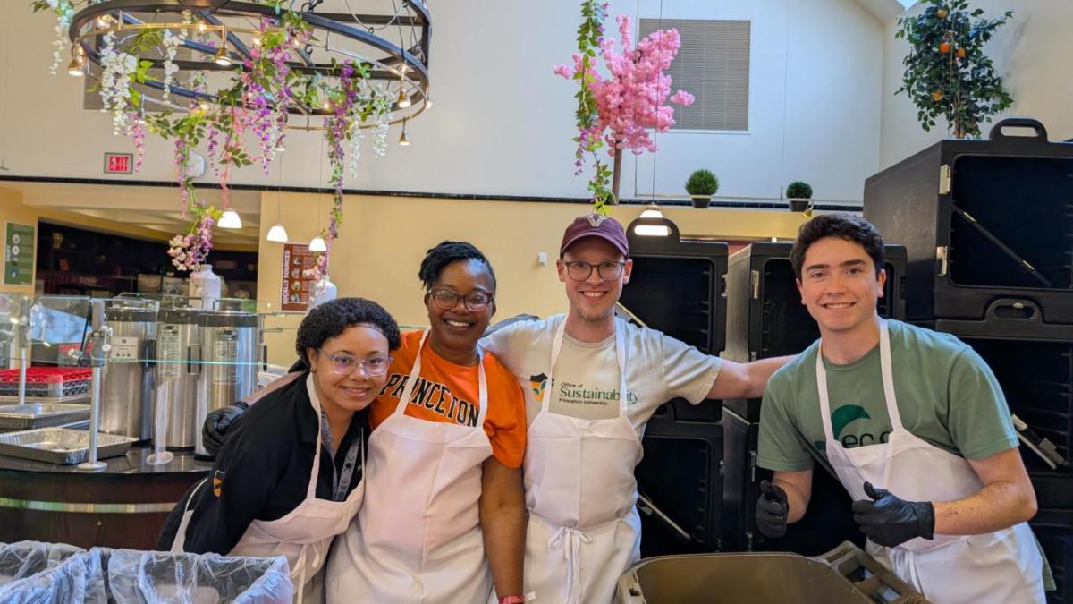Sustainability team composts food