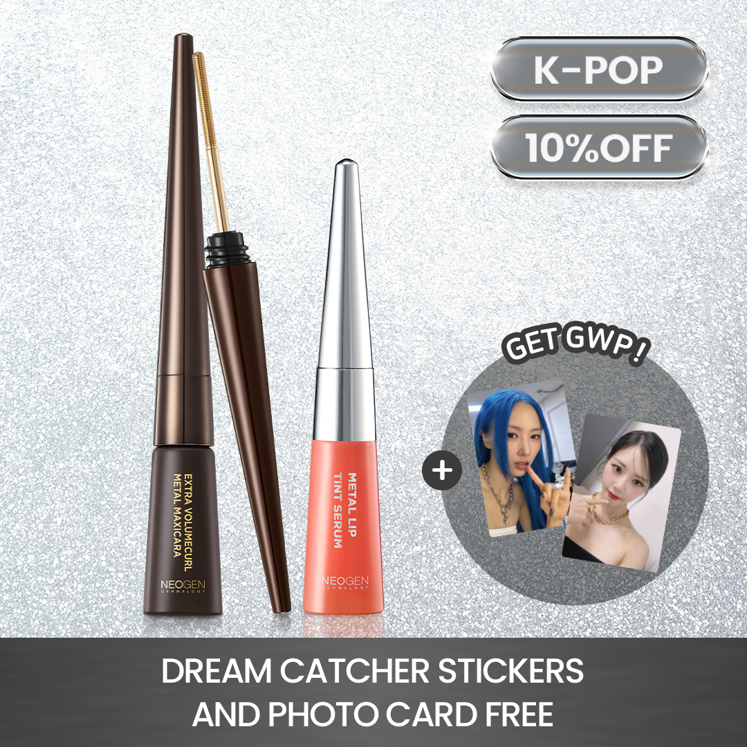 Metal Glow Lip (Muted Coral) + Metal Mascara (Brown) 10% OFF + FREE KPOP Dreamcatcher Stickers and Postcards