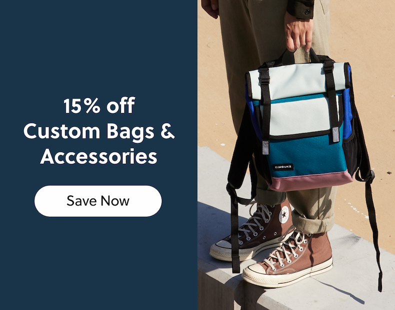 15% Off Custom Bags & Accessories