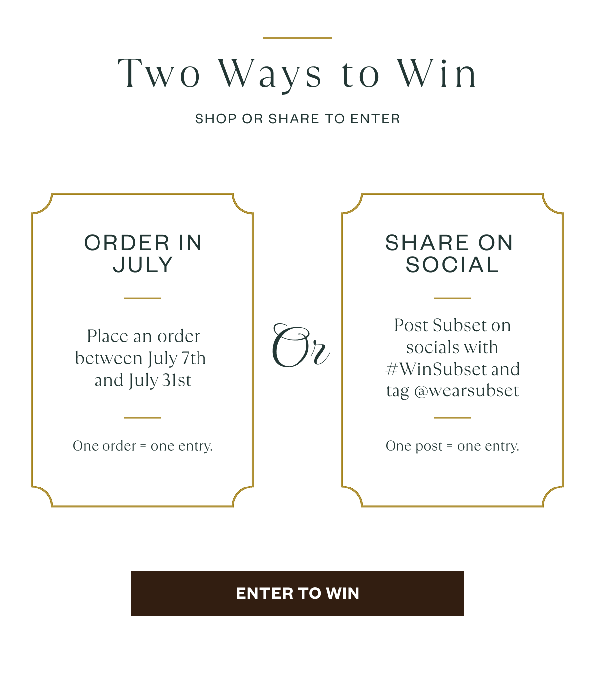 two ways to win