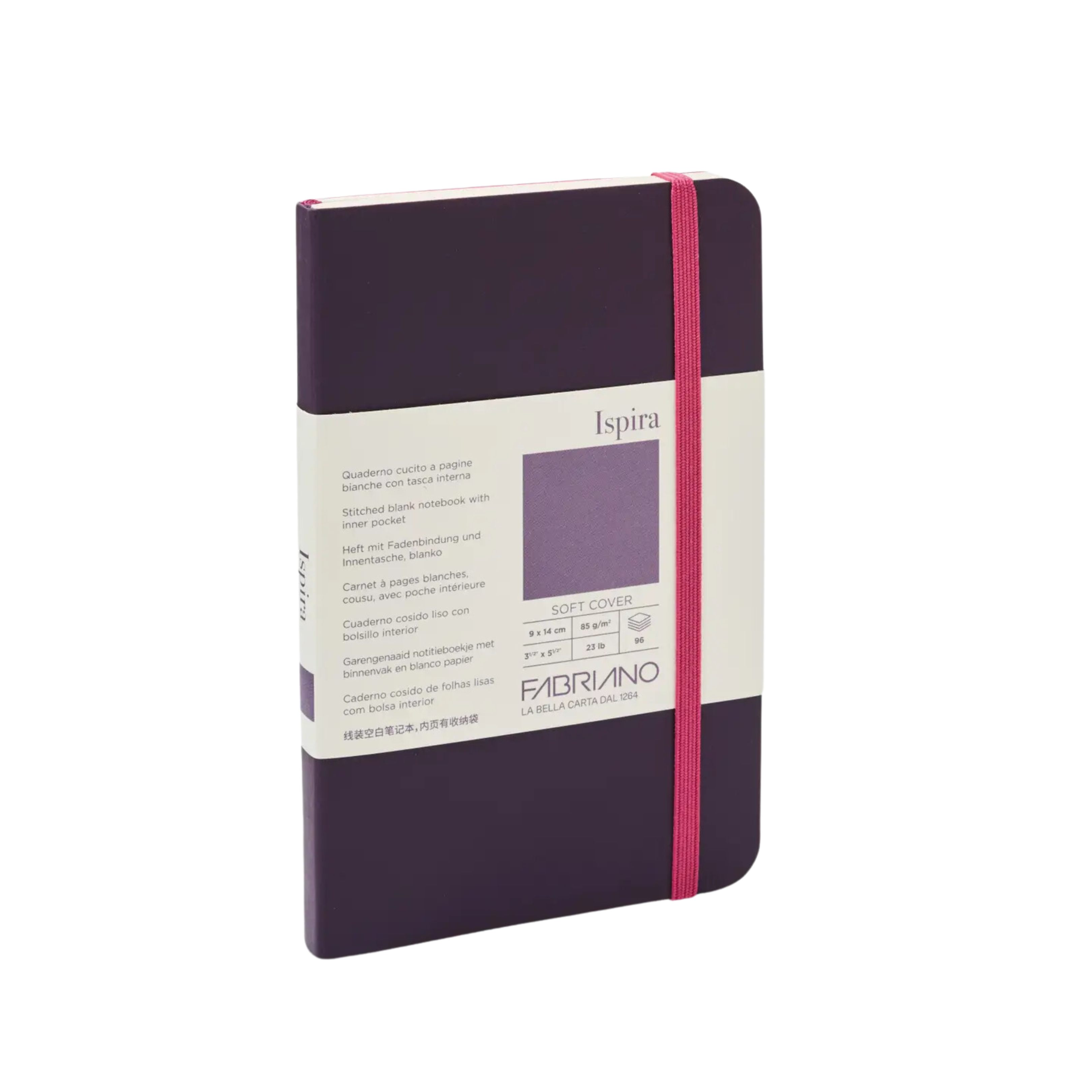 Image of Fabriano Ispira Soft-Cover Notebook, Pocket, Blank, Purple