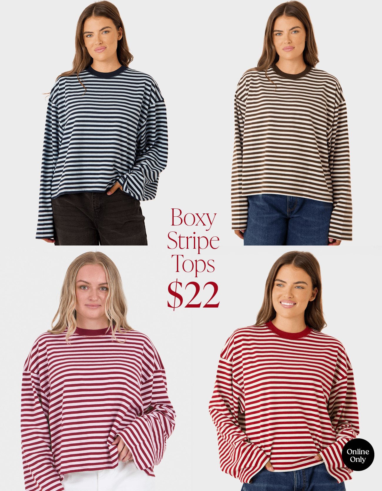 Boxy Stripe Top $22