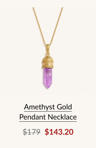Amethyst Gold Pendant Necklace