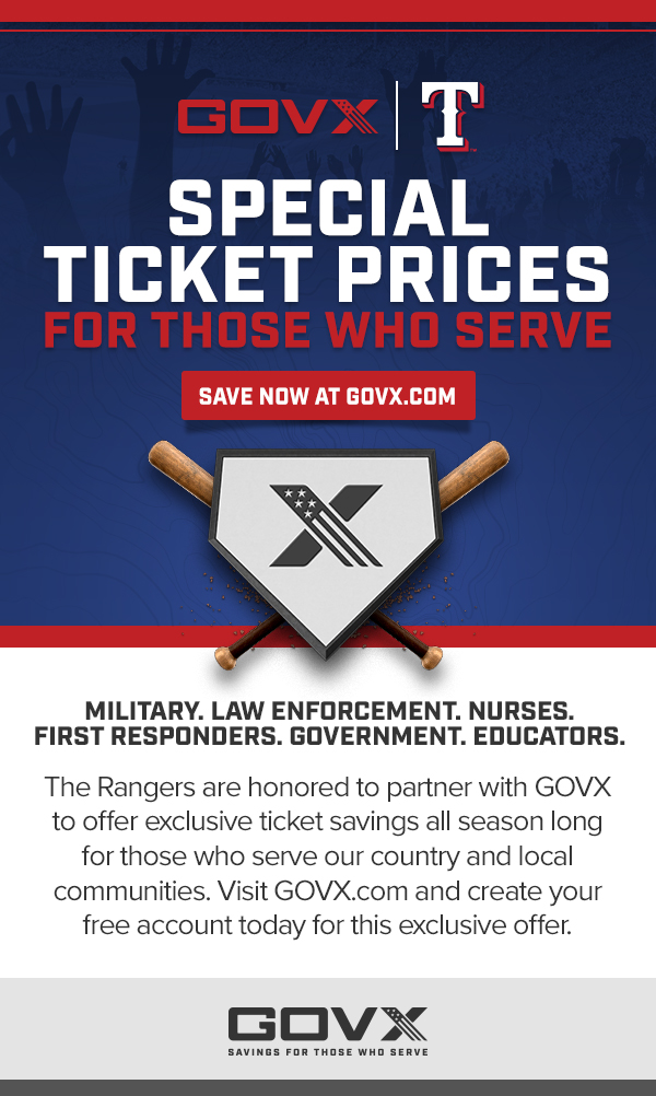 Special Ticket Prices For Those Who Serve | Save Now at GovX.com