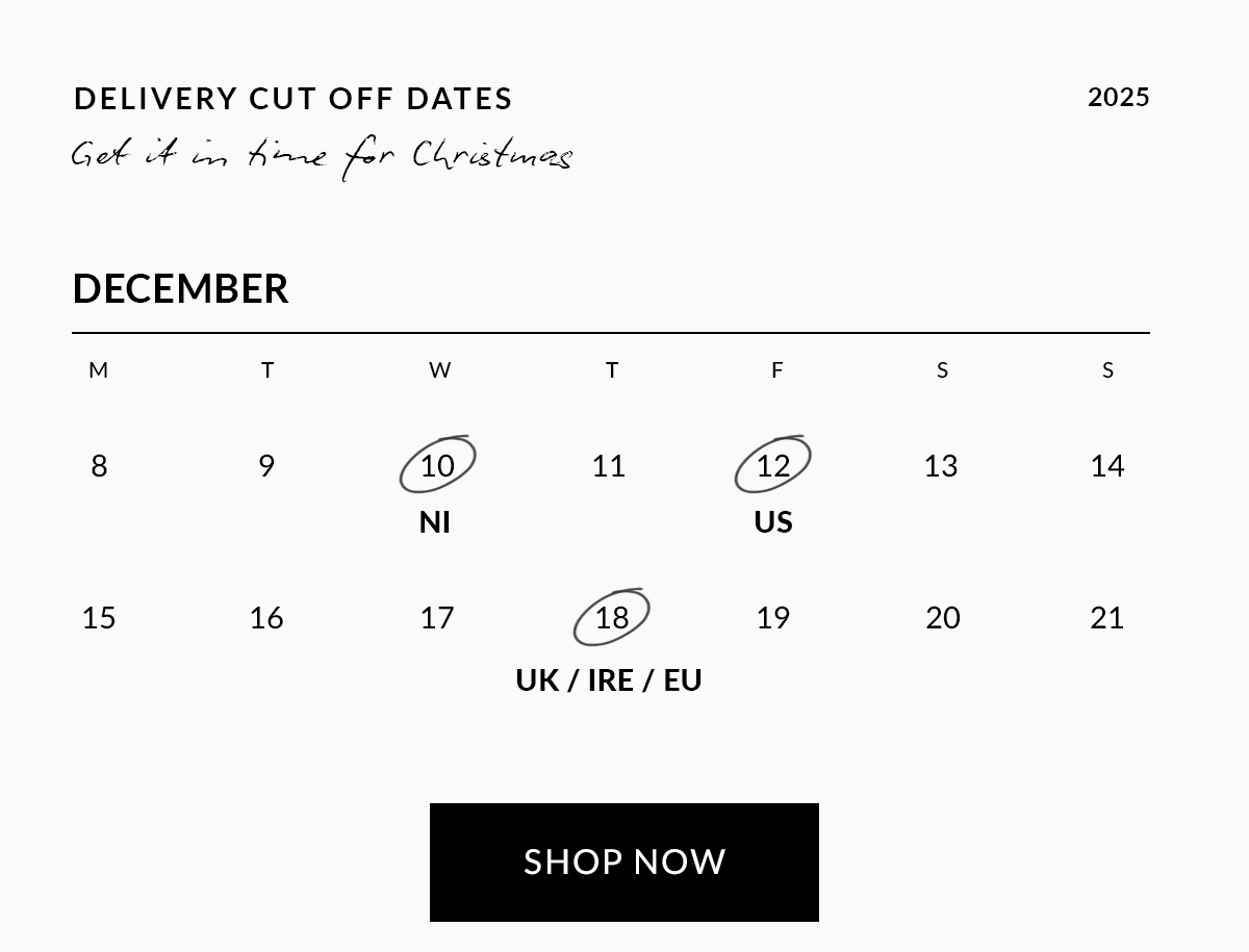 Don't miss last delivery for Christmas!