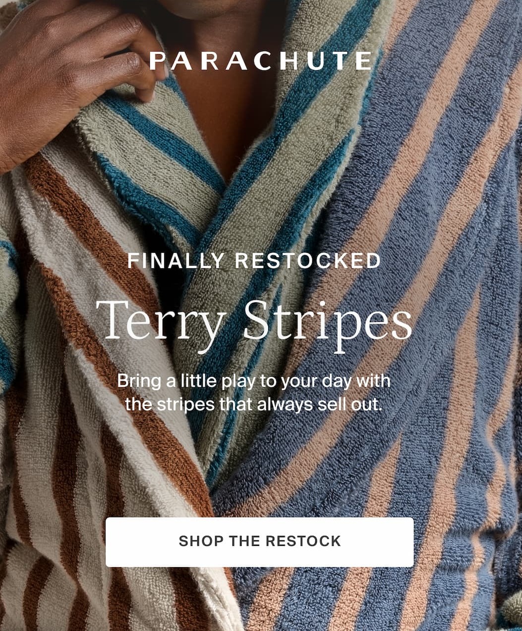 Finally Restocked: Terry Stripes. Bring a little play to your day with the stripes that always sell out.