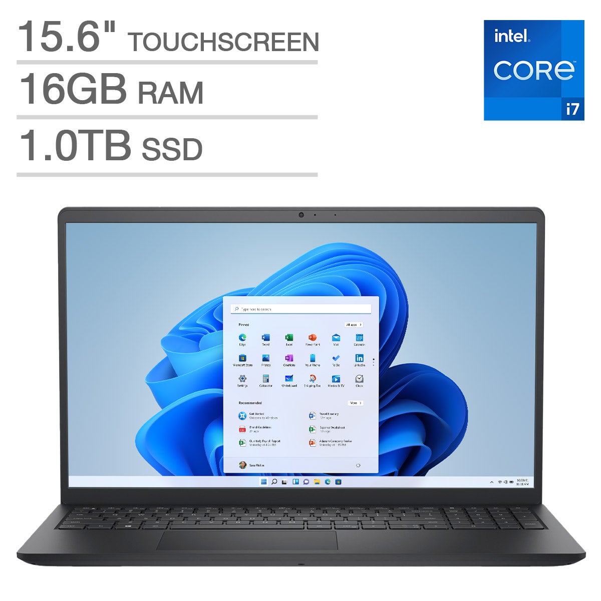 Dell 15.6-inch Touchscreen Laptop with Intel i7 Processor