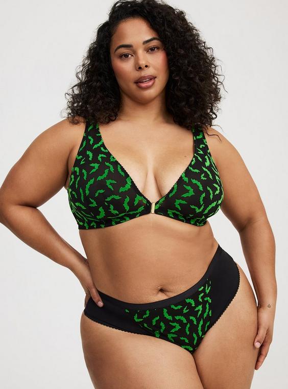 Flocked Mesh Wide Side Thong