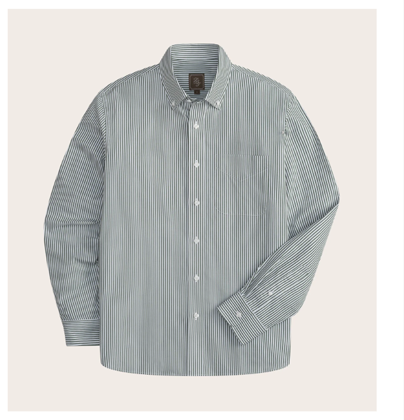 Green & White Stripe Shirt
