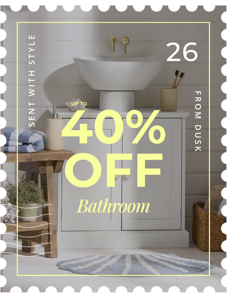 40% off bathroom