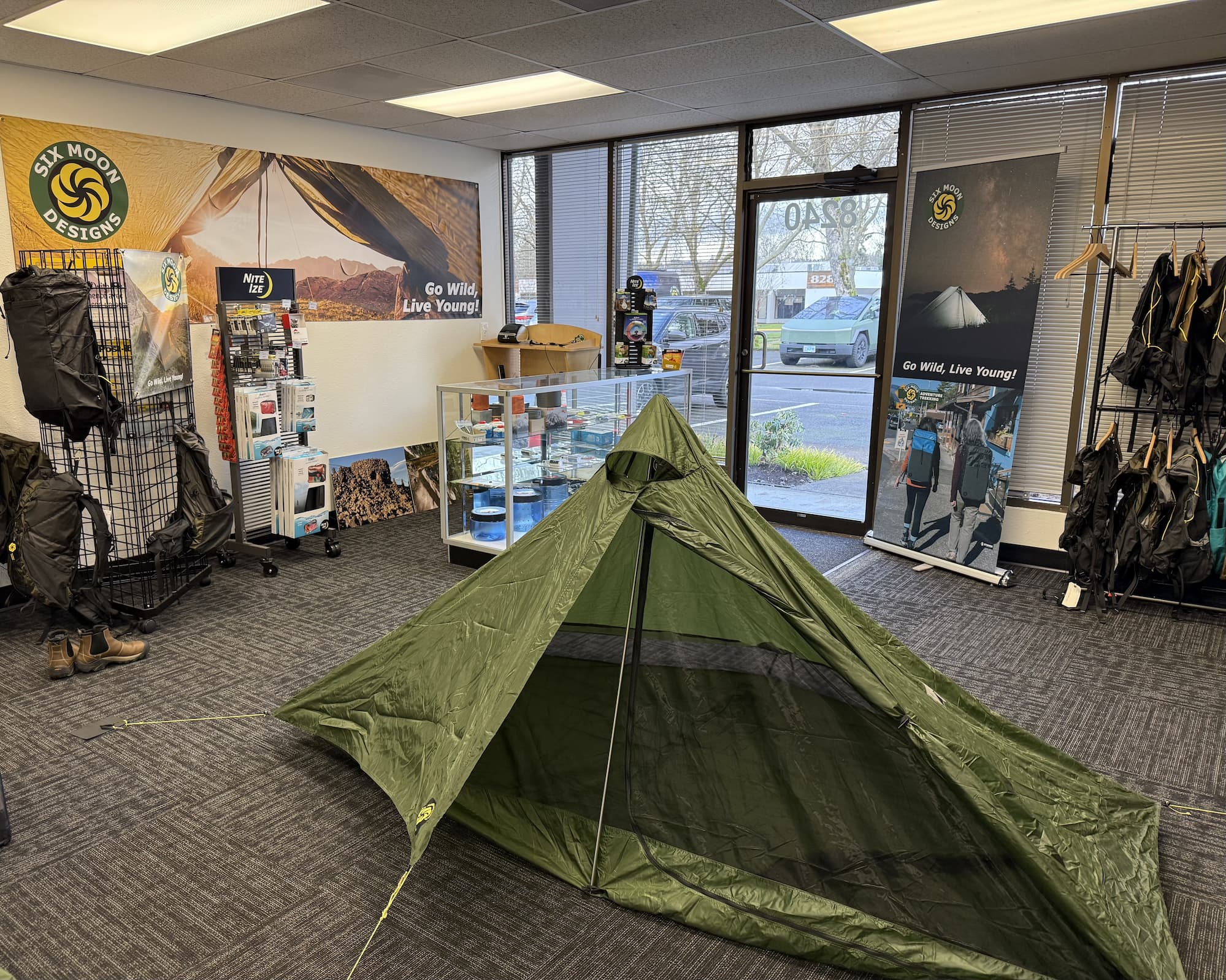 tent in shop