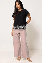 M&Co Petite Pink Wide Leg Carpenter Trousers