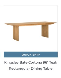 Kingsley Bate Cortona 96in Teak Rectangular Dining Table