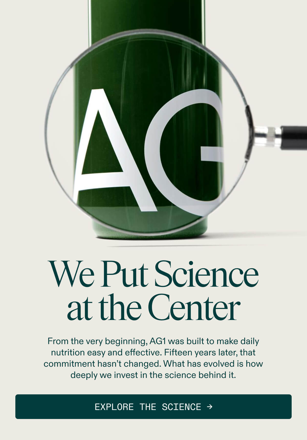 We put science at the center.