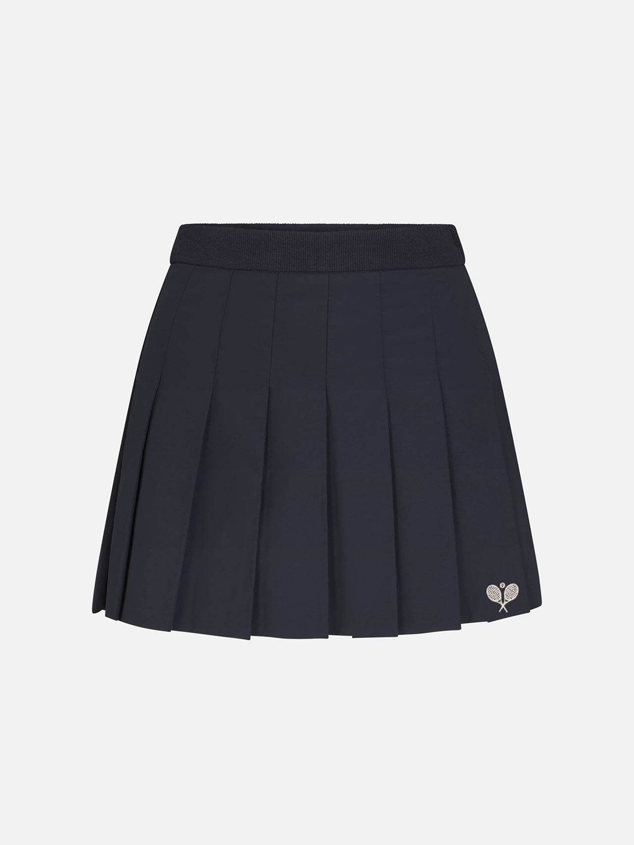 THE TENNIS PLEATED SKIRT IN NAVY MULTI