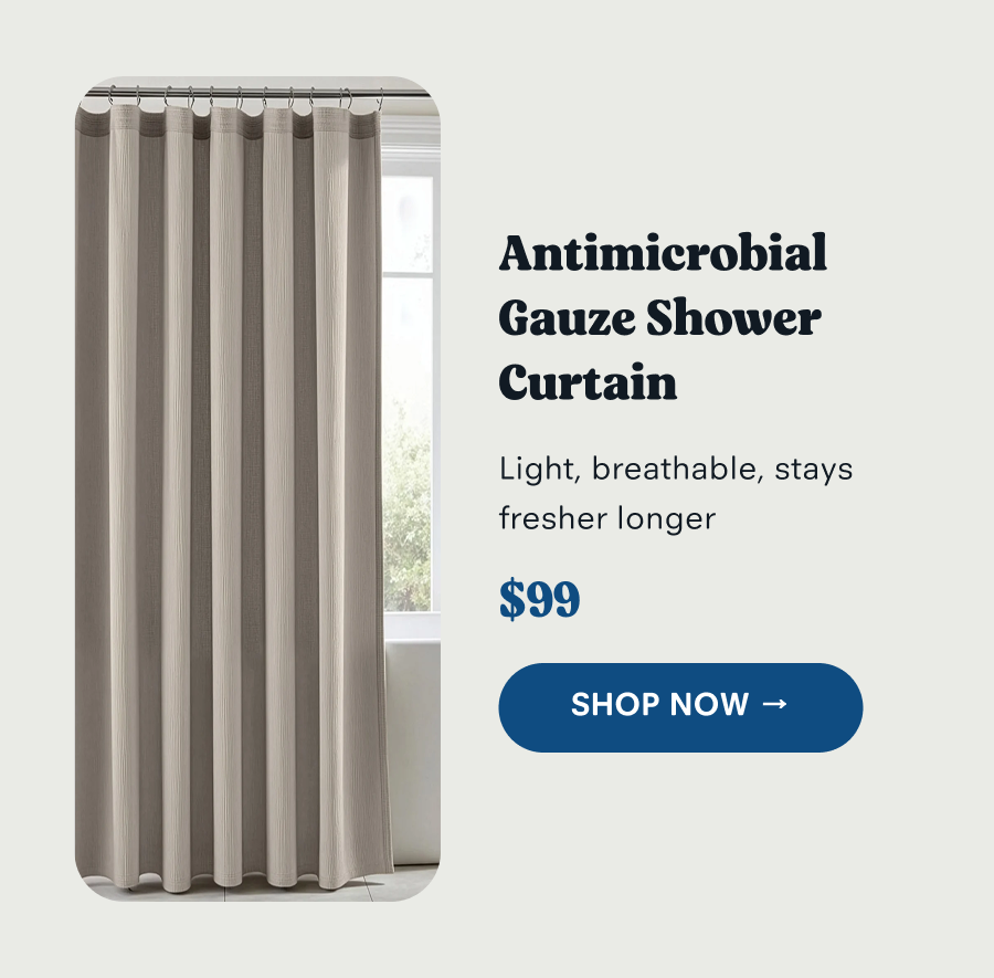 Antimicrobial Gauze Shower Curtain