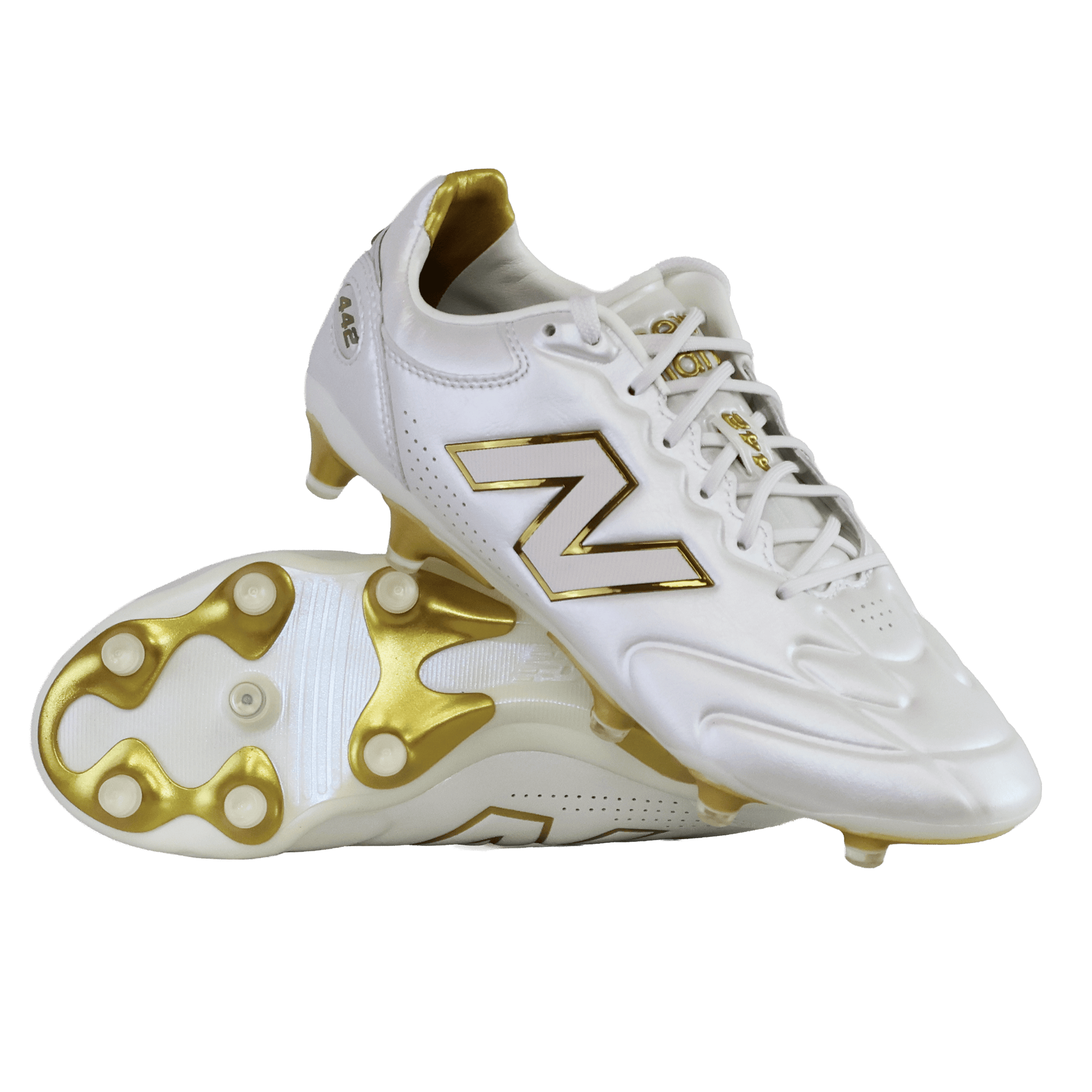 Image of New Balance 442 Elite FG v3 - Sea Salt/Gold Metallic