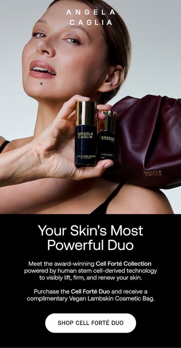 an image of a woman holding a bag and a bottle of perfume