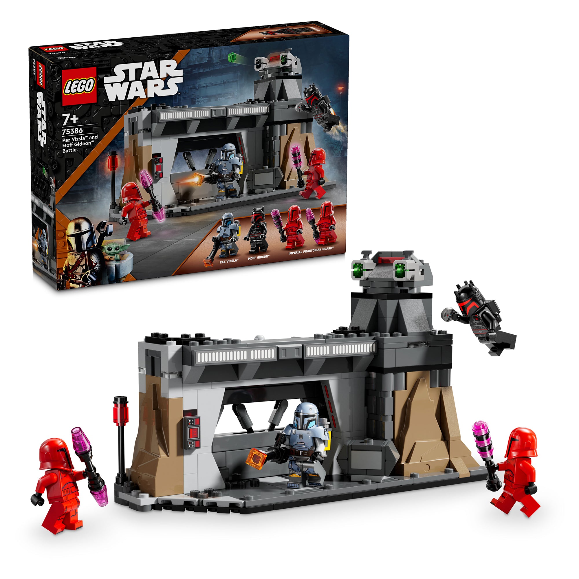 Image of LEGO Star Wars Paz Vizsla and Moff Gideon Battle 75386 (289 pieces)