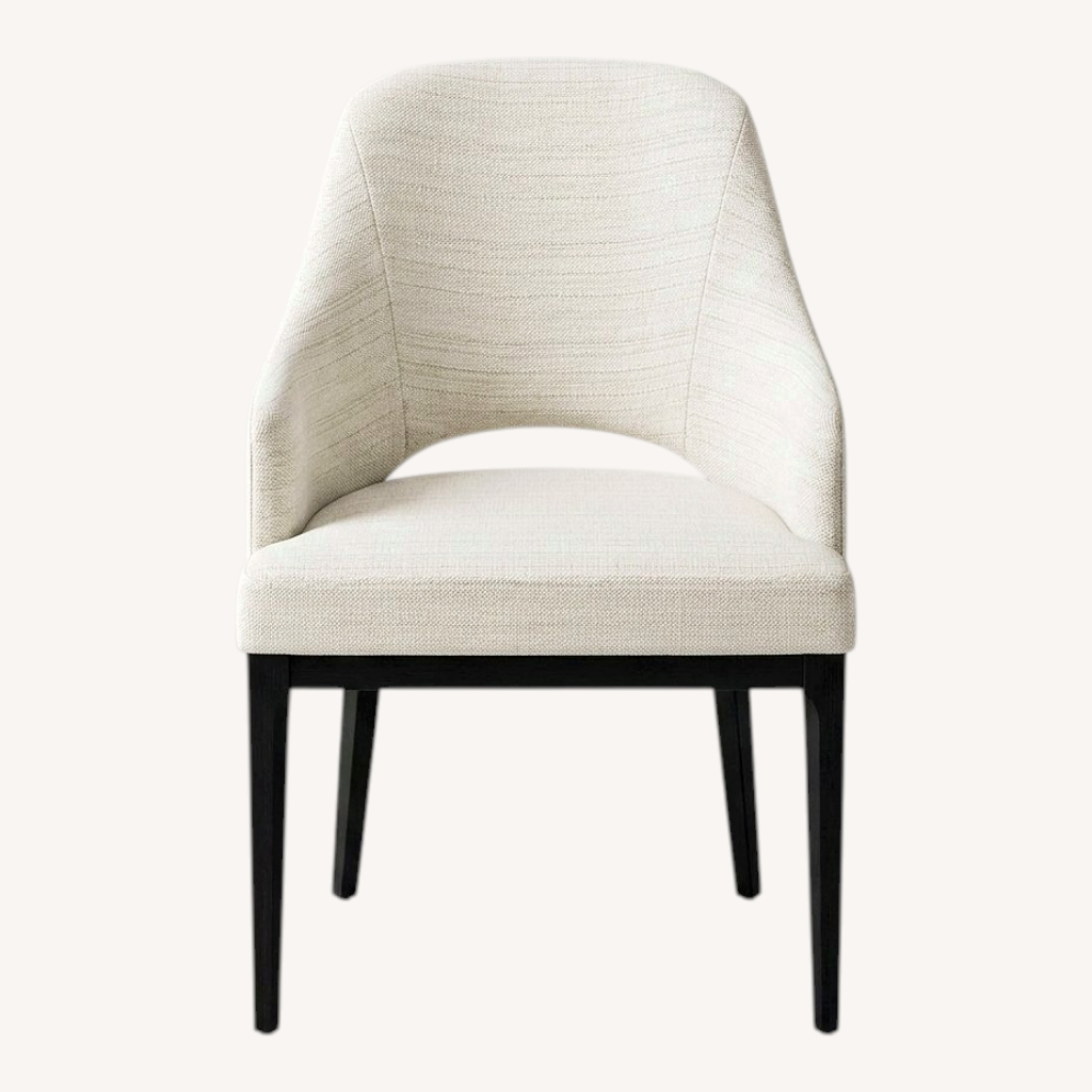 Image of Lazzoni Tolina White Fabric Dining Chairs
