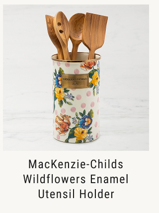 MacKenzie-Childs Wildflowers Enamel Utensil Holder