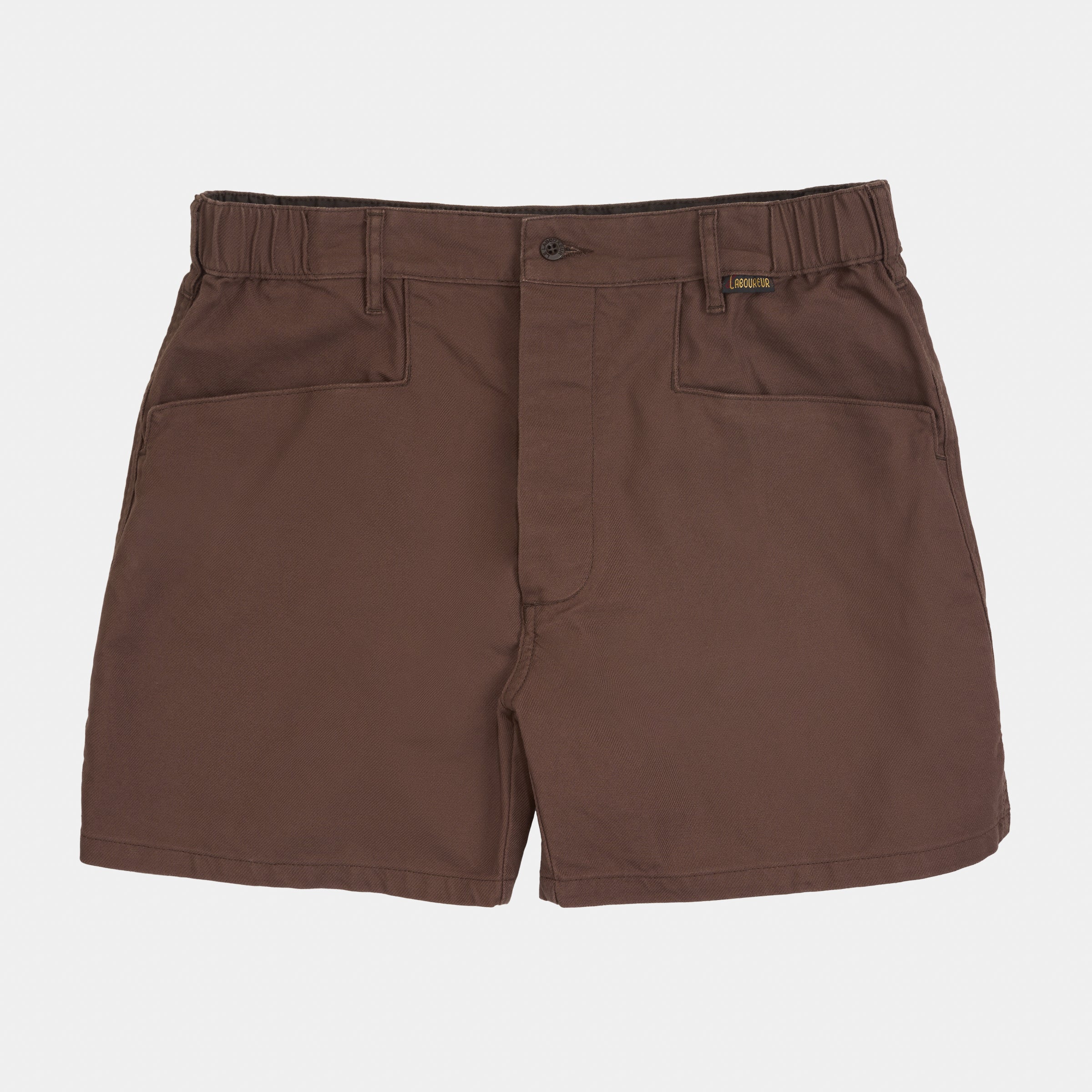 Image of Le Laboureur x Gardenheir French Cotton Work Short in Stonewashed Brown