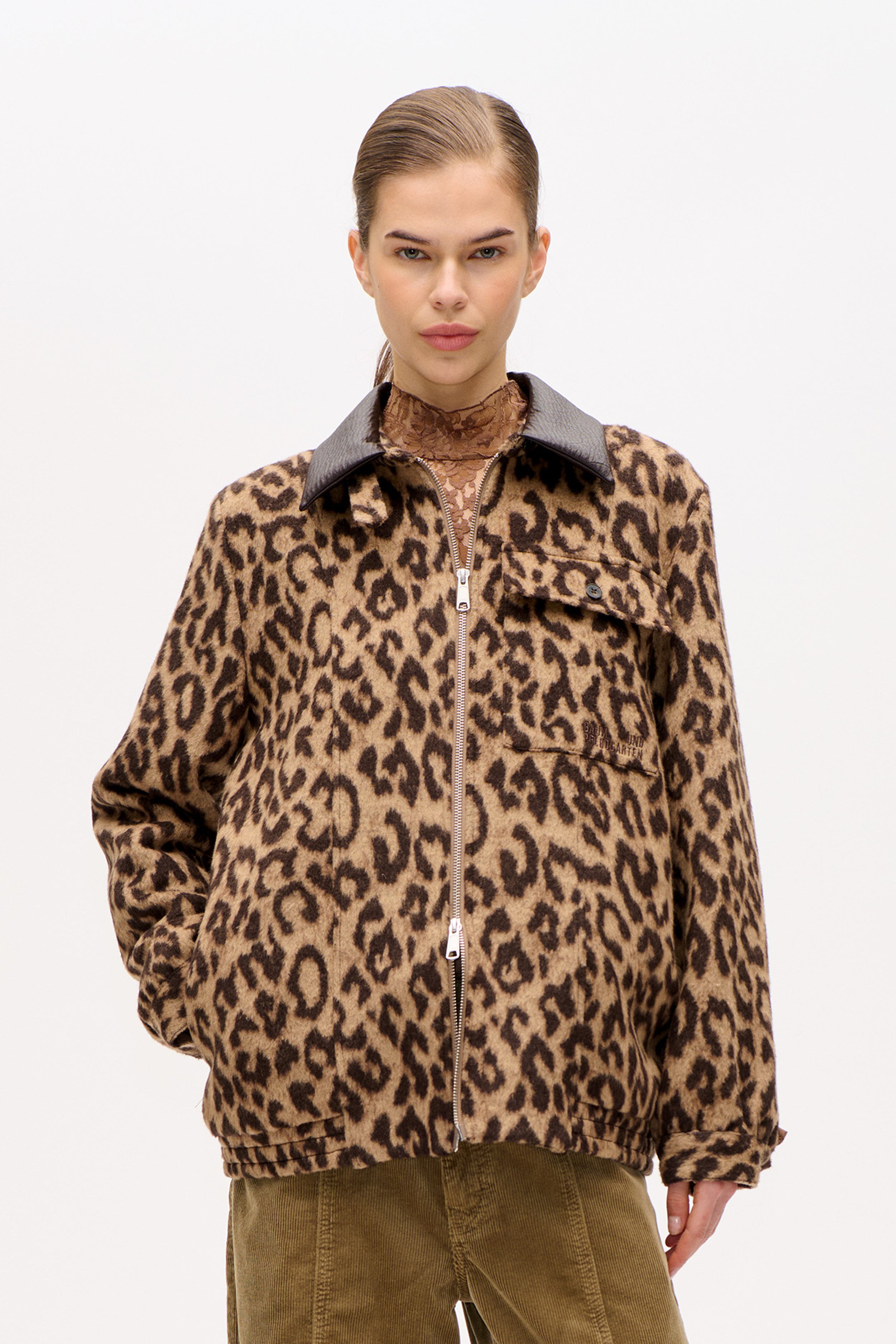 Image of BELINE JACKET | Wool Camel Leopard