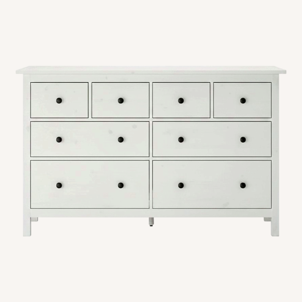 Image of Ikea Hemnes 8-drawer White Wood Dresser