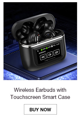 Wireless Earbuds with Touchscreen Smart Case