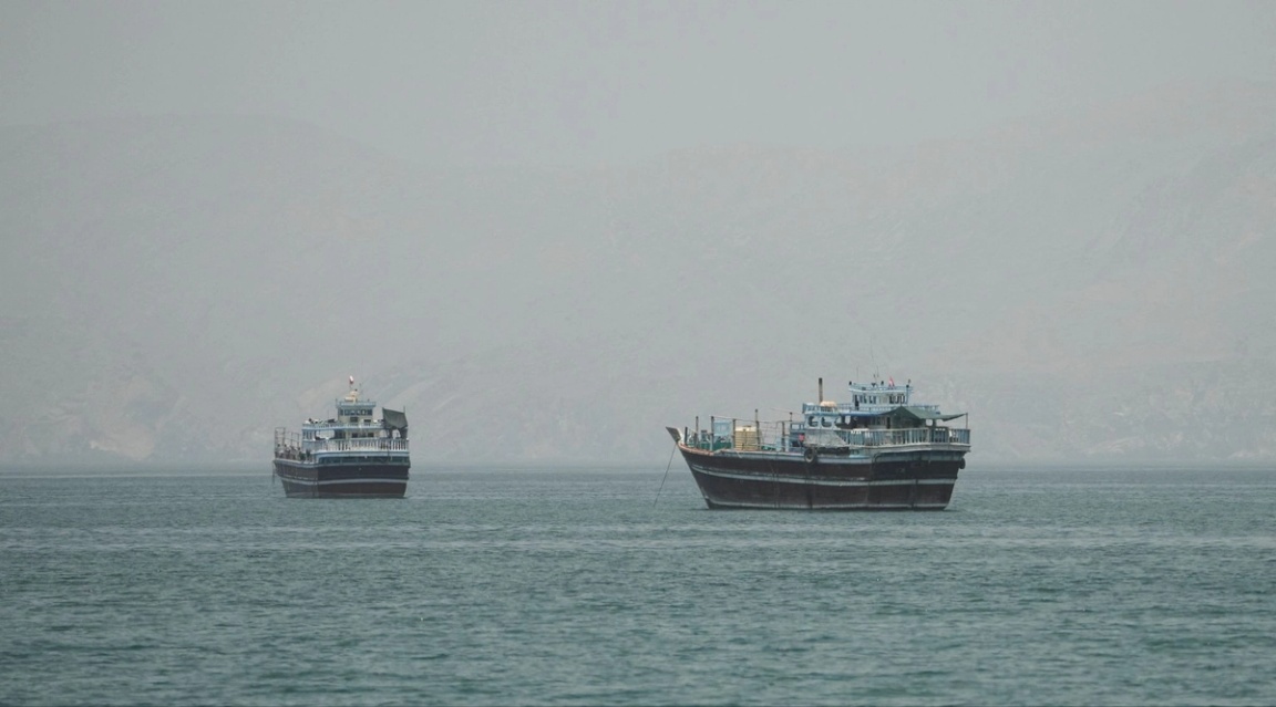 Vessels in the Strait of Hormuz. 