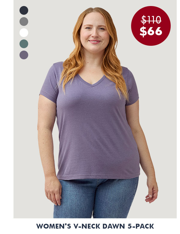 Women's v neck 5 pack