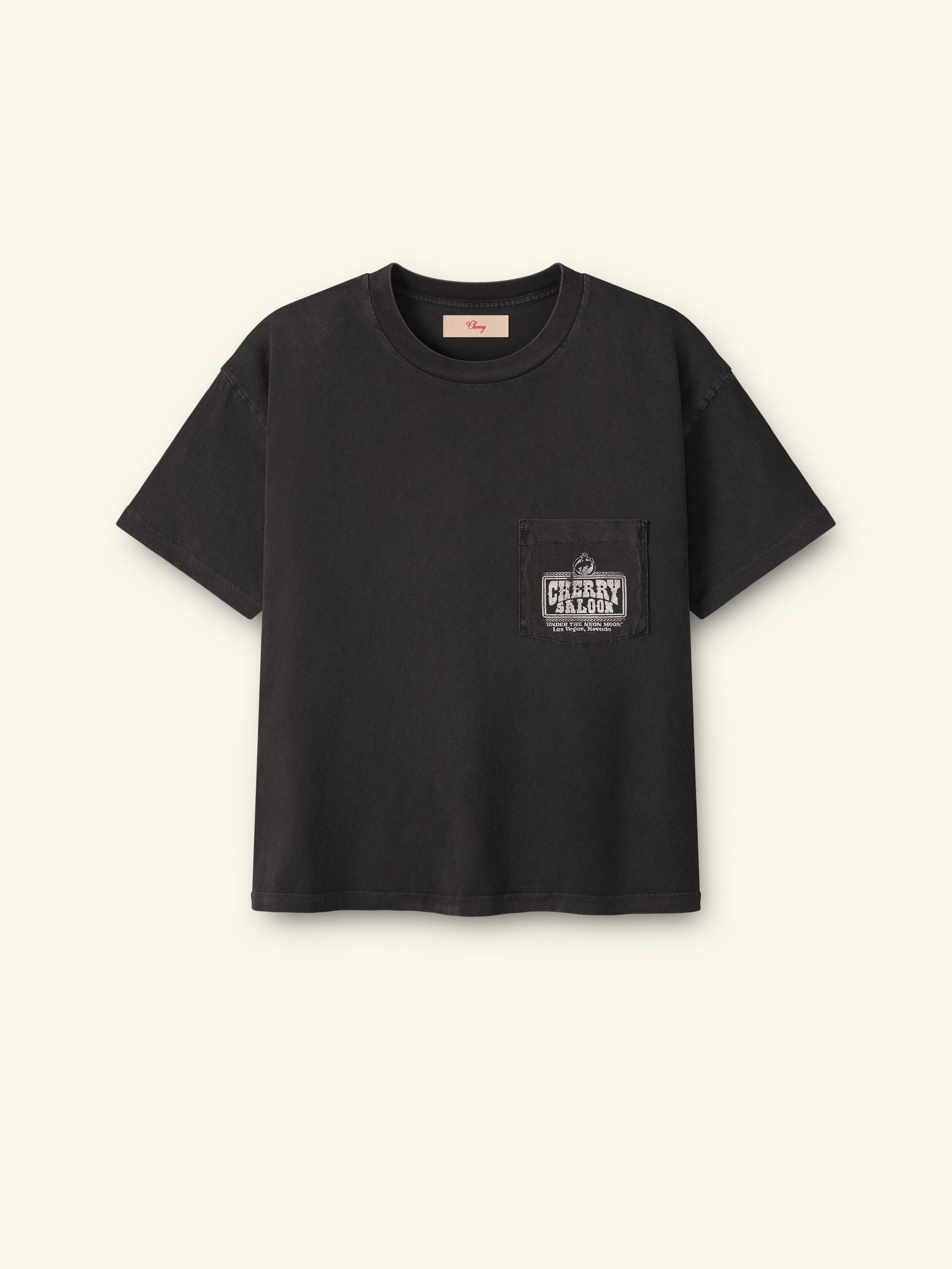 Image of Las Vegas Boxy Pocket T-Shirt (Vintage Black)