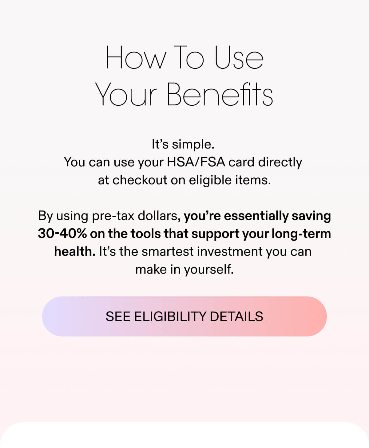 how to use your benefits