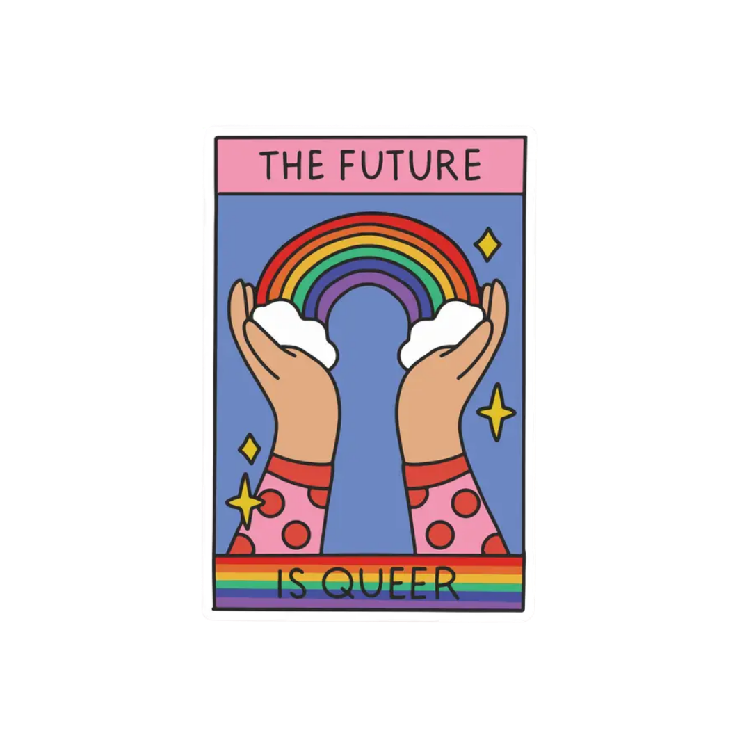 Image of The Future Is Queer Tarot Card Vinyl Sticker