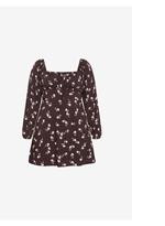 Shop the Aire Field Print Long Sleeve Mini Dress