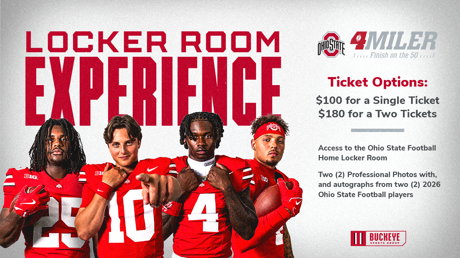 LEARN MORE | 4-Miler Locker Room Experience